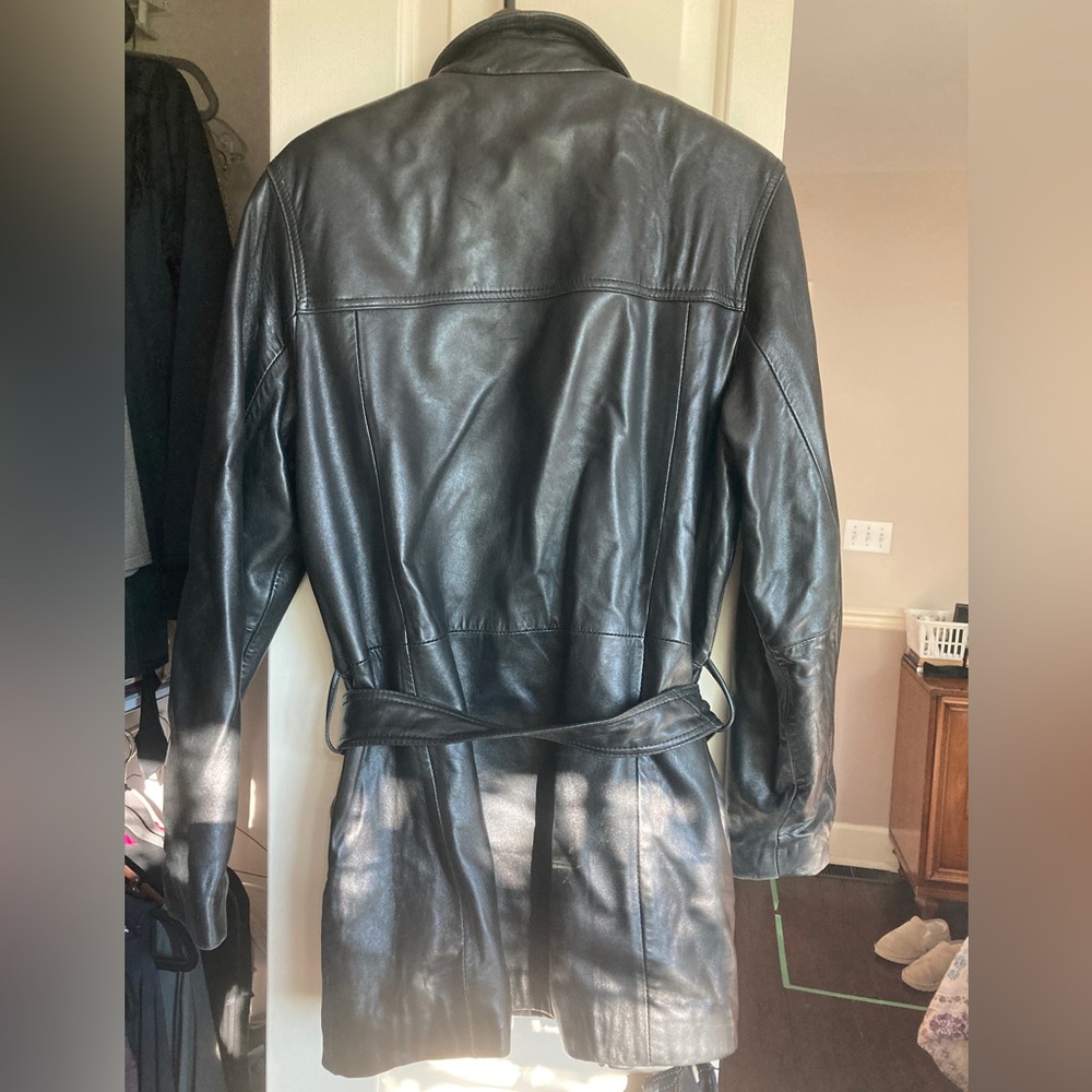Leather coat black Danier